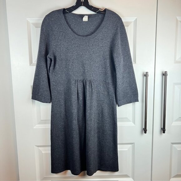 J.Crew Gray Wool Cashmere Blend Sweater Dress Size M - Picture 2 of 6